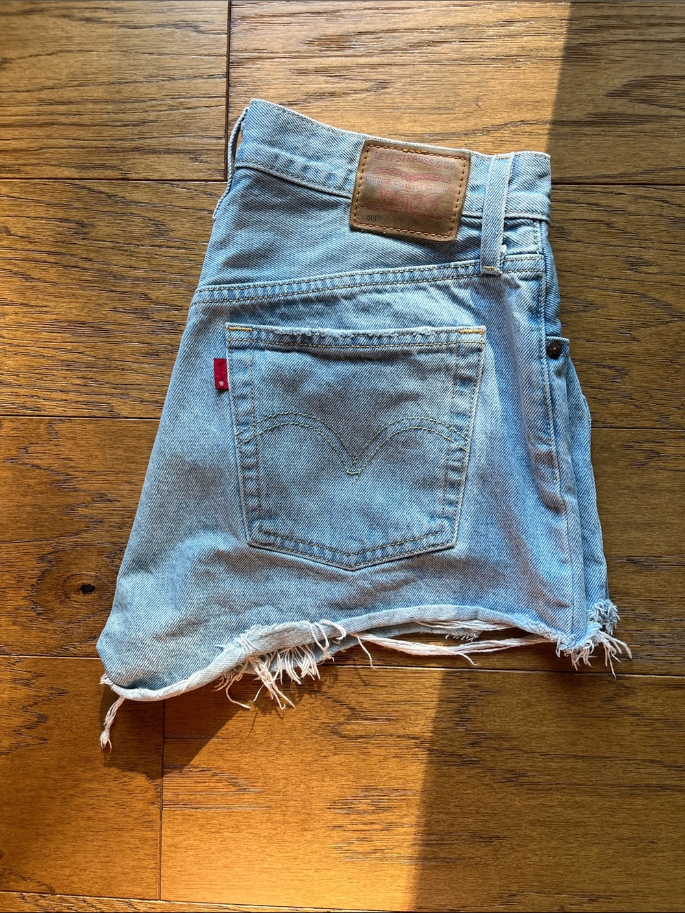 Levi's 501 denim shorts cut off jean shorts